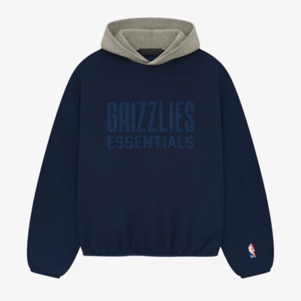 Essentials Grizzlies Pullover Navy Hoodie